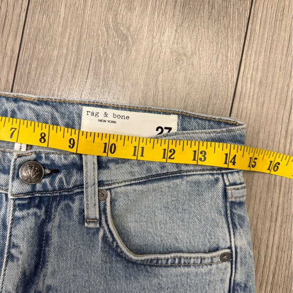 Rag & Bone BLOOMFIELD HARLOW MID-RISE FULL LENGTH STRAIGHT Vintage Stretch Sz 27 - Picture 9 of 13